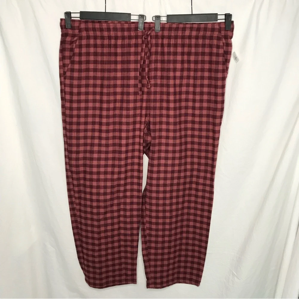 NWT Old Navy Double-Brushed Flannel Pajama Pants Men XXXXL 4XL Gingham Pockets